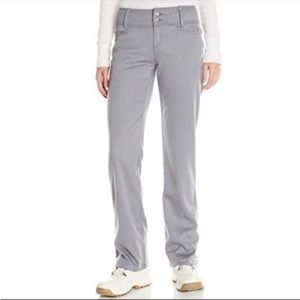 ICEBREAKER 29 Merino Wool Fossil Gray Vista Slim Bootleg Travel Pants